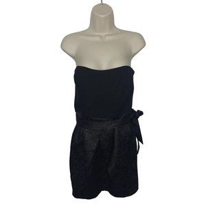 CYNTHIA STEFFE Women's Size 6 Black Strapless Shimmer Dress Vintage? Made in USA